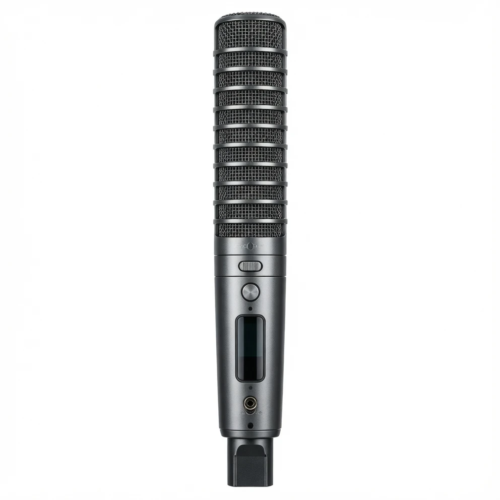 Harmonai EM-965 Hypercardioid Interview Microphone — Professional Dual-Power Broadcast Mic