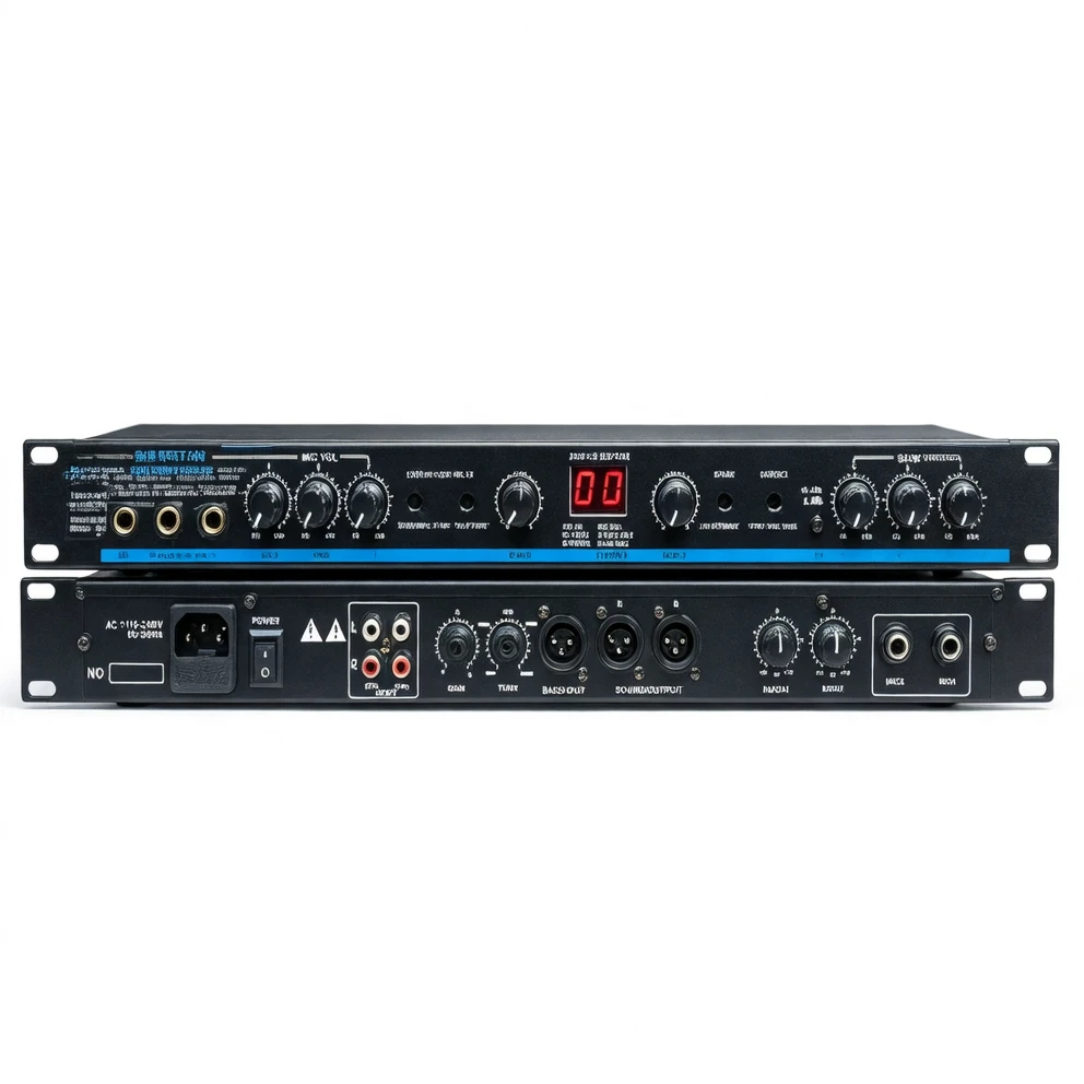 Harmonai DSP-100 Full-Intelligent Digital Karaoke Preamp — 99 Reverb Effects & Auto Low-Cut
