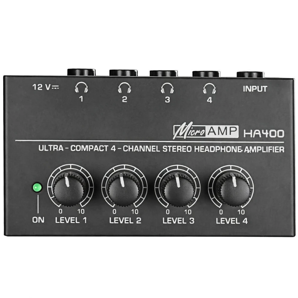 Harmonai HA400 4-Channel Stereo Headphone Amplifier — Independent Driving, Pure Audio Quality