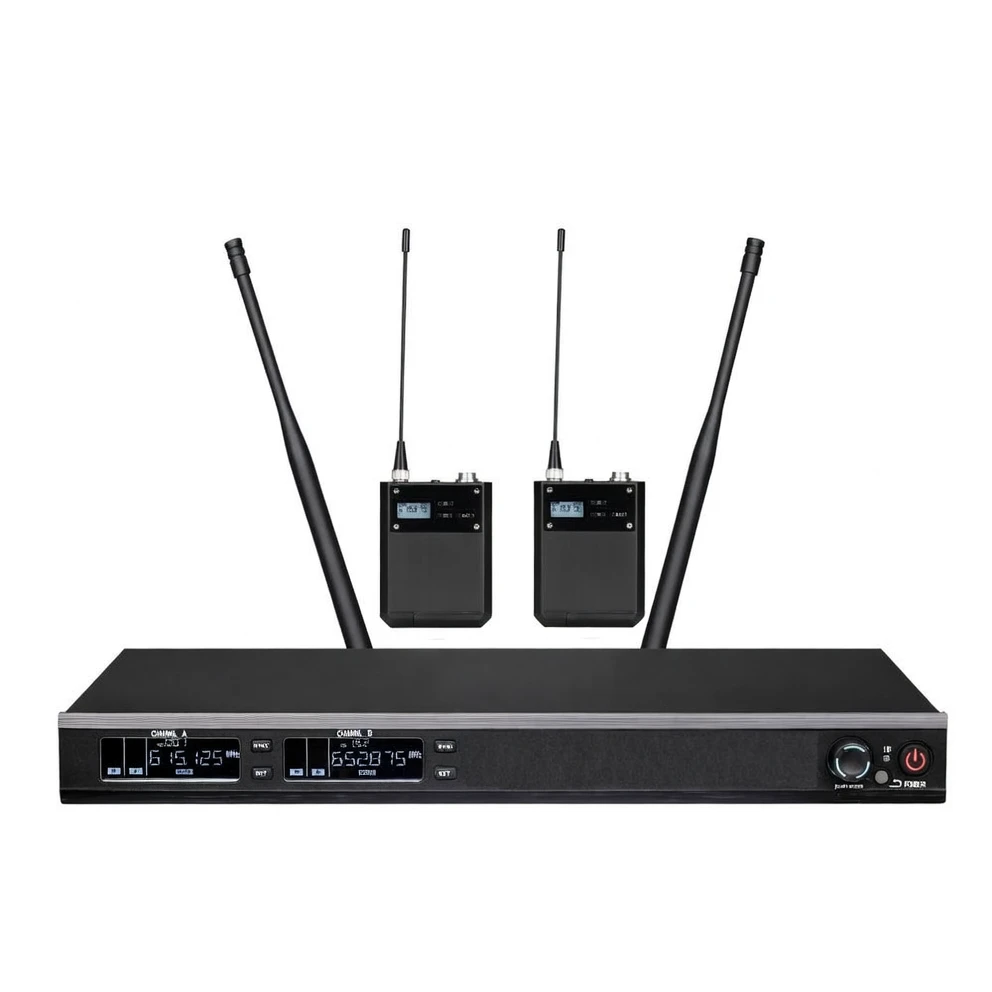 Harmonai F1004 Dual-Channel Professional Wireless Mic System with Switchable Diversity Mode