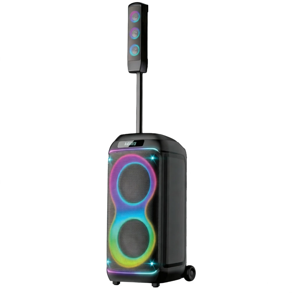Harmonai HJ-P823 80W Portable Bluetooth Speaker with Colorful LED Lights