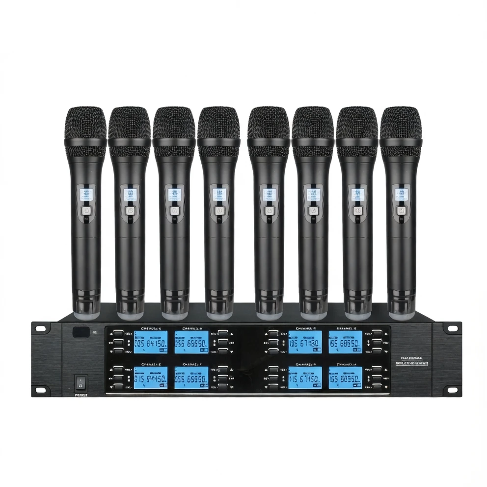 Harmonai GP-388 专业UHF无线麦克风系统 — 八频道智能选讯人声麦克风