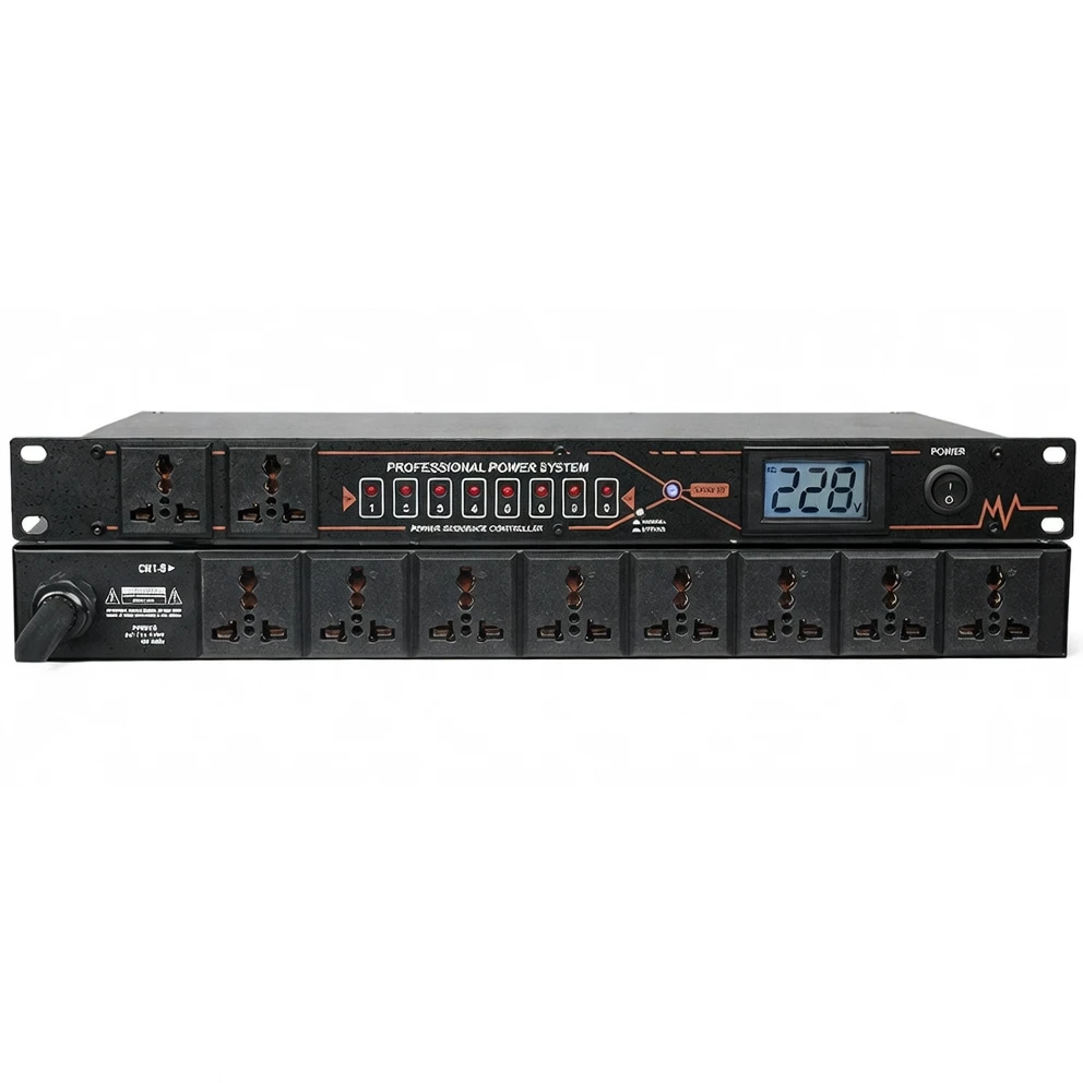 Harmonai LEX-208 8-Channel 30A Multifunction Power Sequencer with Voltage Display