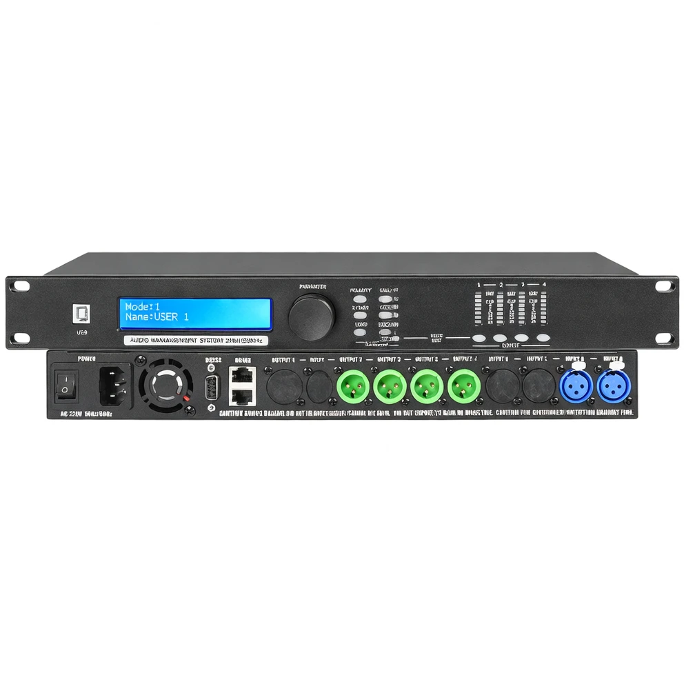 Harmonai DP24 Professional Digital Audio Processor — 2-in/4-out Compact DSP