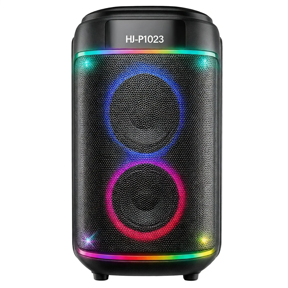 Harmonai HJ-P1023 80W Portable Bluetooth Speaker with Colorful LED Lights