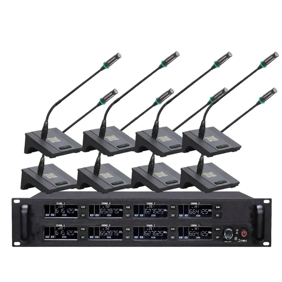 Harmonai F1008 One-Transmitter-Eight-Receiver Wireless Microphone System product image