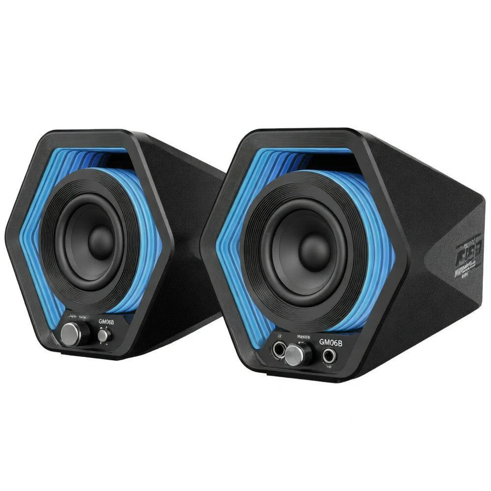 GM06B 六边形电竞音响 - RGB 炫彩灯效 30W 澎湃音效