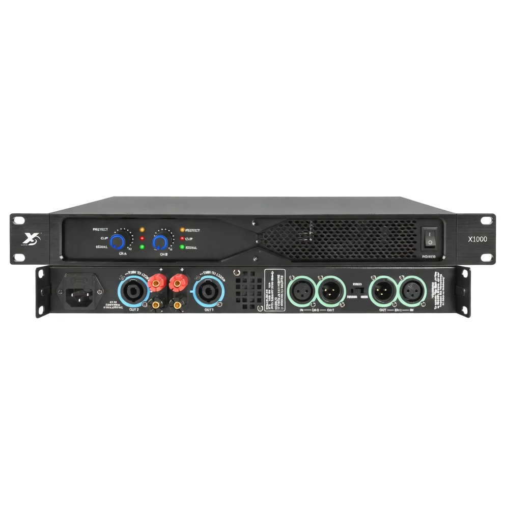 Harmonai X Series Professional Power Amplifier — Ultra-Thin 1U High-Efficiency Audio Power Amplifier
