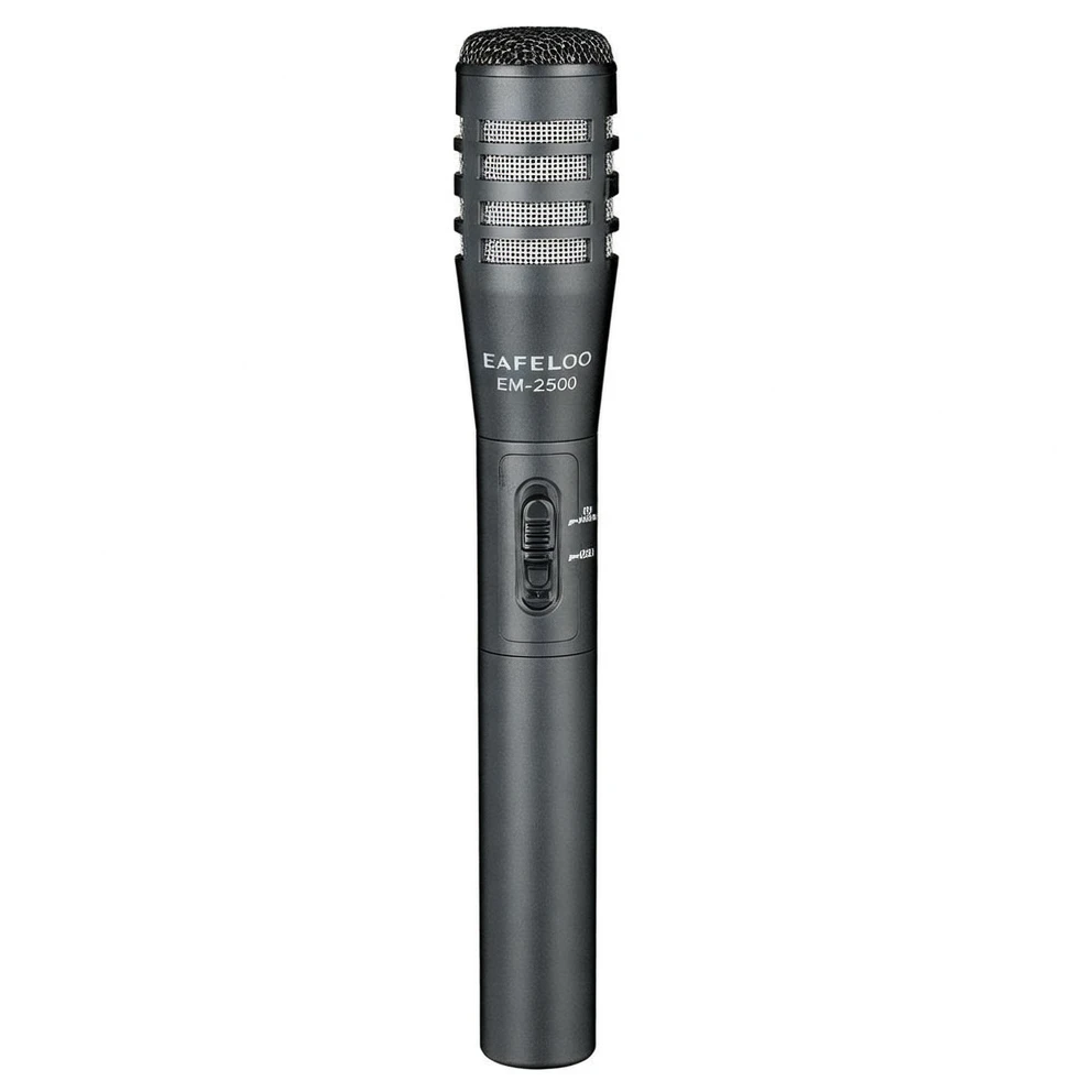 Harmonai EM-2500 Hypercardioid Interview Microphone — Professional Dual-Power Broadcast Mic