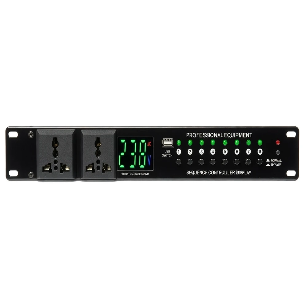 Harmonai LX-1017 8+2 Channel Smart Power Sequencer — Professional Stage Audio Power Management