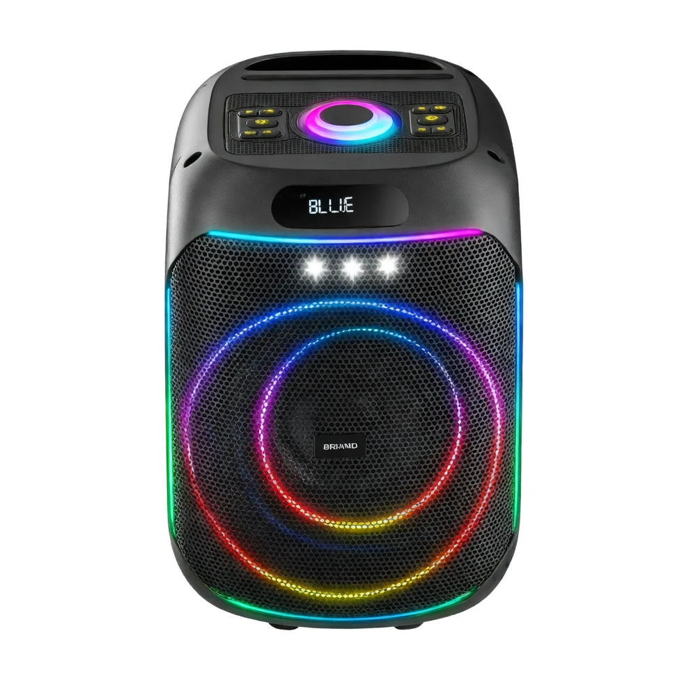 Harmonai HJ-P80C 20W Portable Bluetooth Speaker with Multi-Color LED Lights