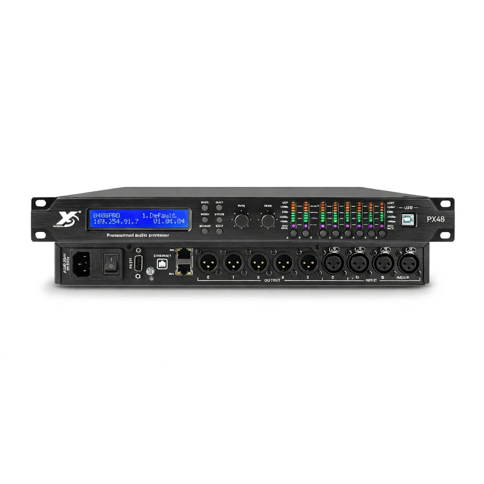 Harmonai PX48 Professional Digital Audio Processor — 4-in/8-out FIR/AES Matrix Management