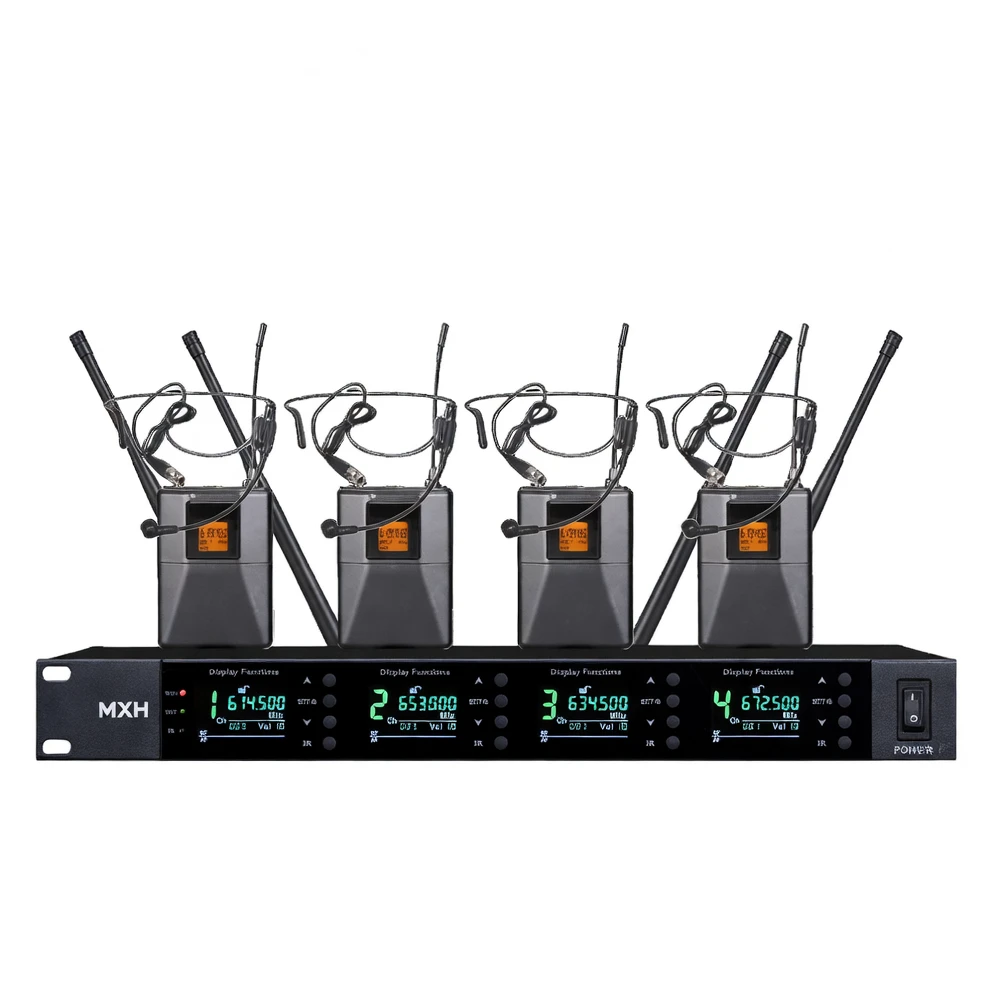 Harmonai ACT-804 Professional UHF Wireless Headworn Microphone System