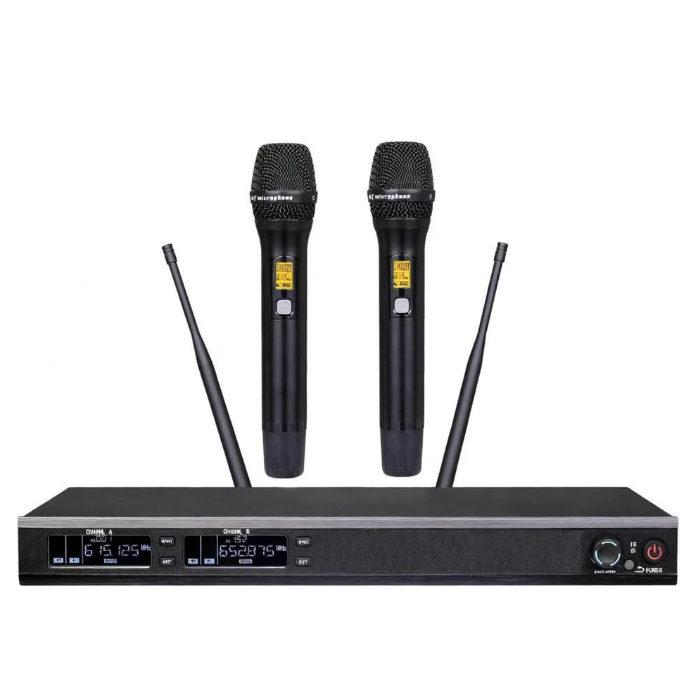 Harmonai F1002 Dual-Channel True Diversity Wireless Microphone — Engineering-Grade, Switchable Diversity Mode