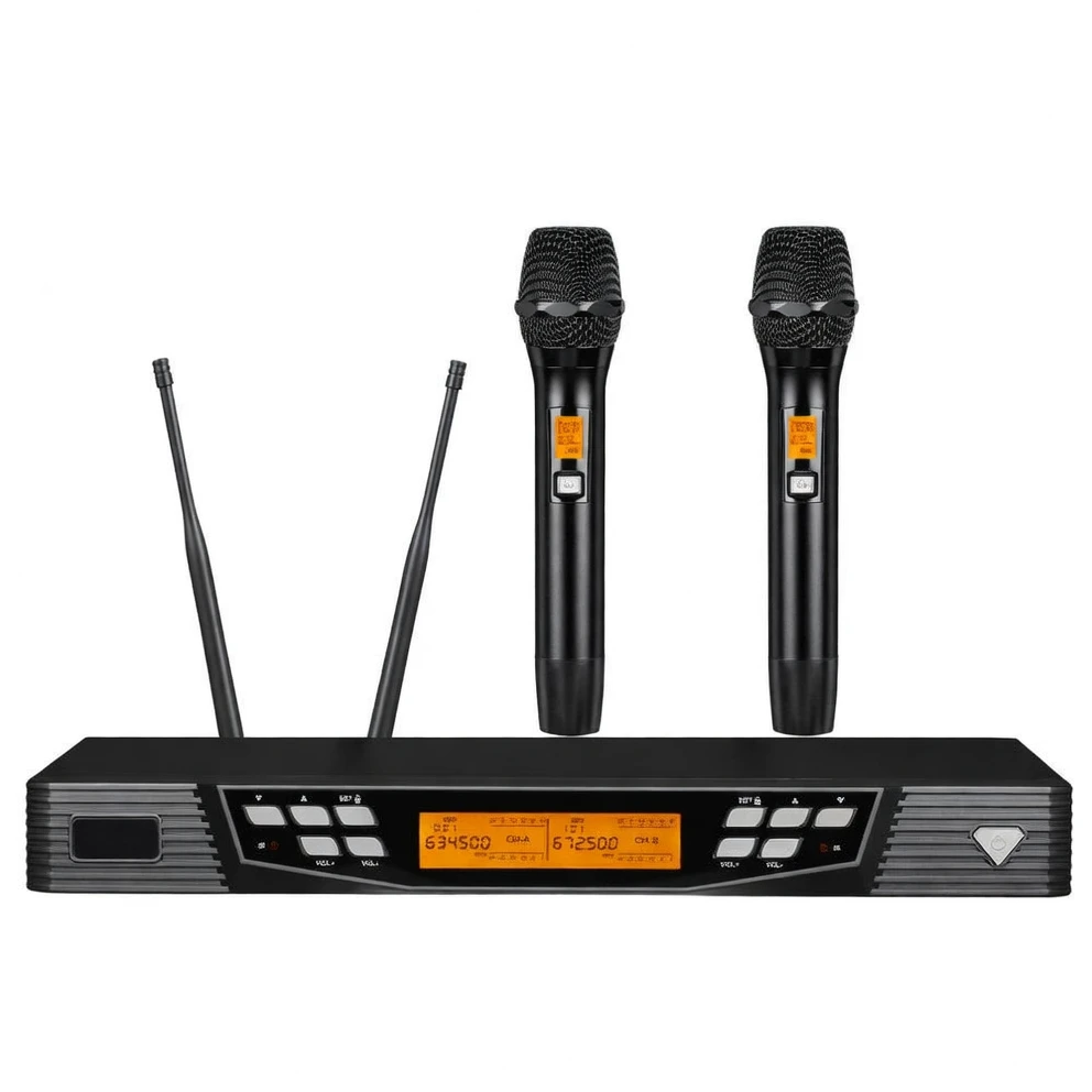 Harmonai ACT-3260 Wireless Handheld Karaoke Microphone System (1 Receiver + 2 Mics) image 1