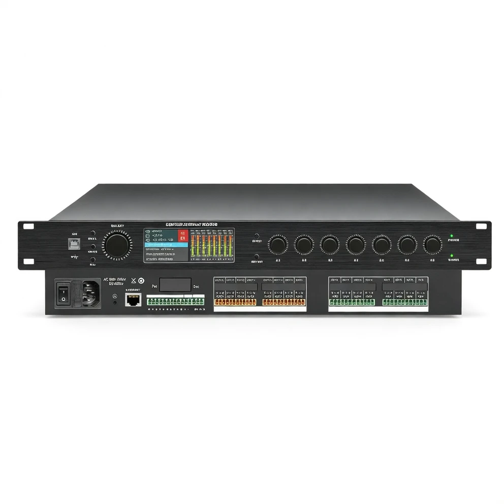 Harmonai DSP0808 8×8 Professional Audio Matrix Processor — SHARC Floating-Point DSP Engine