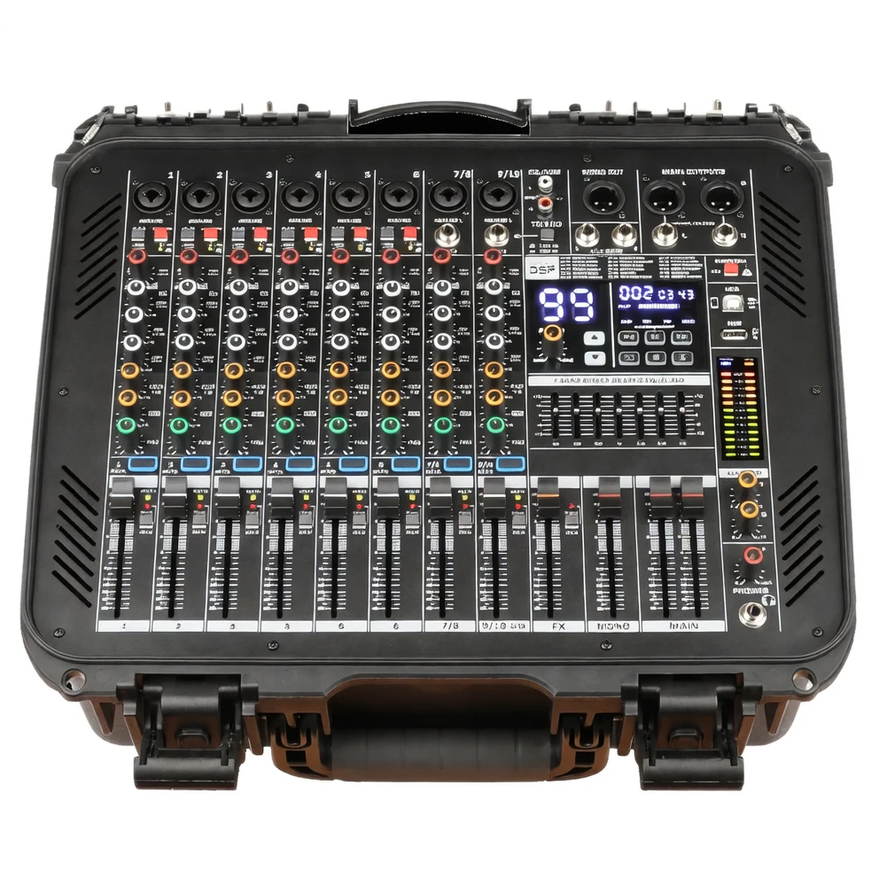 Harmonai AMB-10P(500W×2) Powered Bluetooth Mixer with Built-in Amplifier