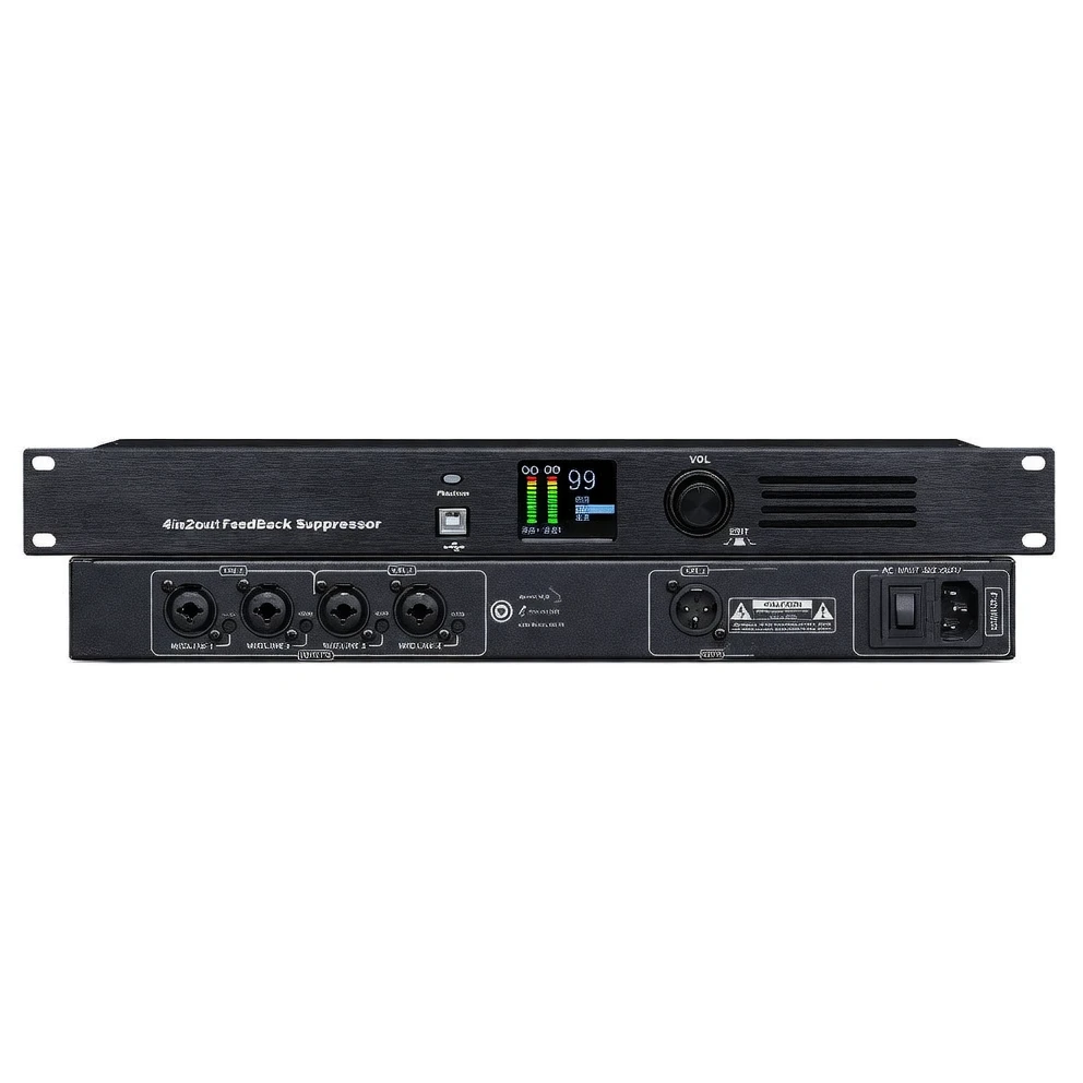 Harmonai FBX4000 Automatic Feedback Suppressor — Professional 4-Channel Howling Suppression Solution