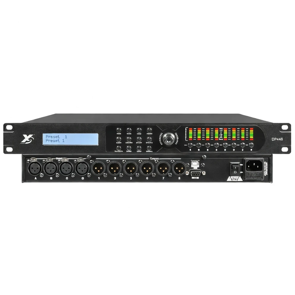 Harmonai DP448 4-in/8-out Digital Audio Processor — Professional Audio System Management Solution