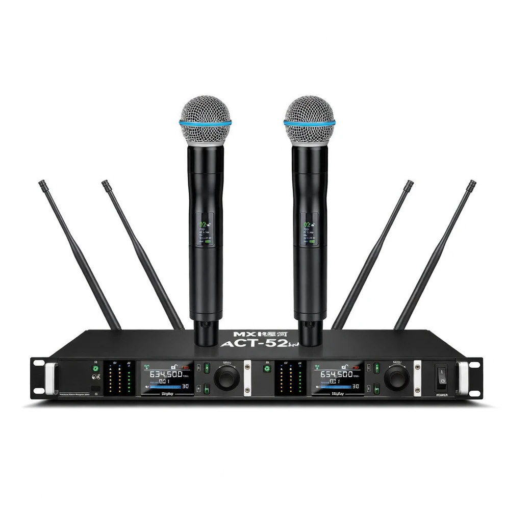 ACT-520 dual-channel true diversity 500m wireless microphone product image
