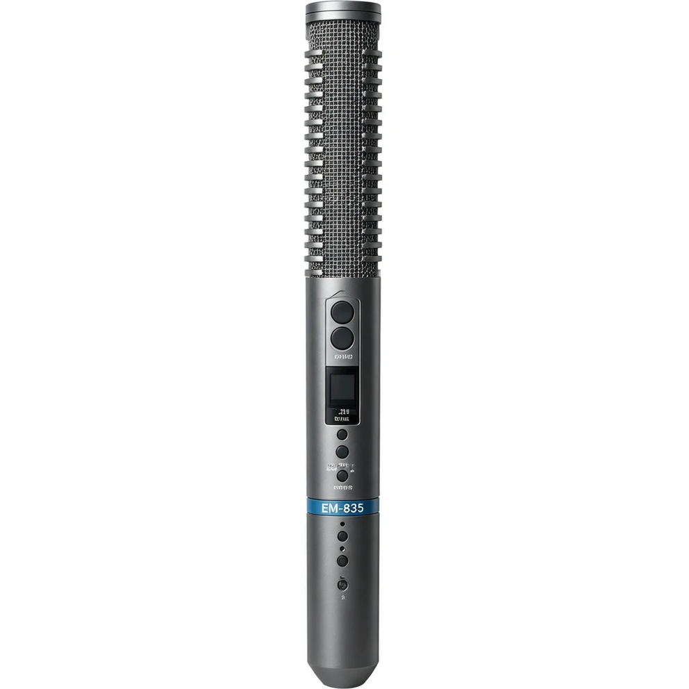 Harmonai EM-835 Professional Hyper-cardioid Interview Microphone — Broadcast-Grade Recording Mic