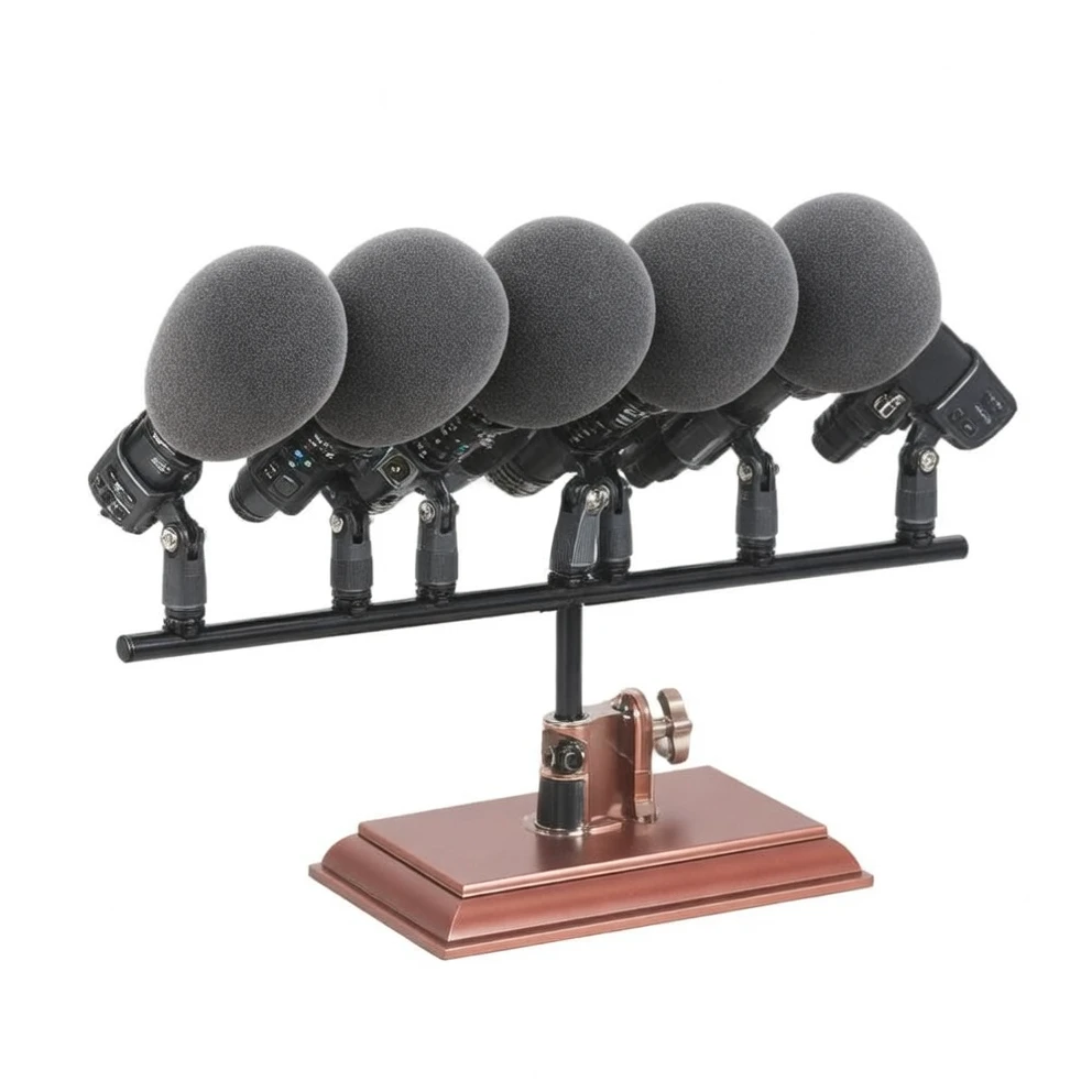 Harmonai CM-505 Professional Speech Microphone Set — 5-Piece Capacitor Conference Mic System