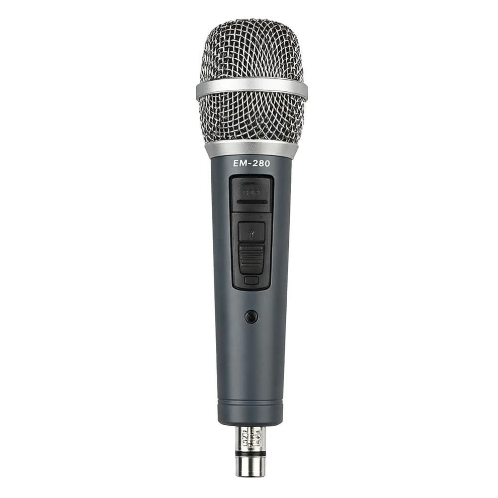 Harmonai EM-280 Professional Supercardioid Interview Microphone — Supercardioid Polar Pattern with Back-Electret Condenser Element